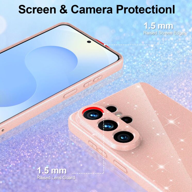 Защитный чехол Deexe Glitter Case with MagSafe для Samsung Galaxy S26 Ultra (S948) - Black: фото 3 из 7