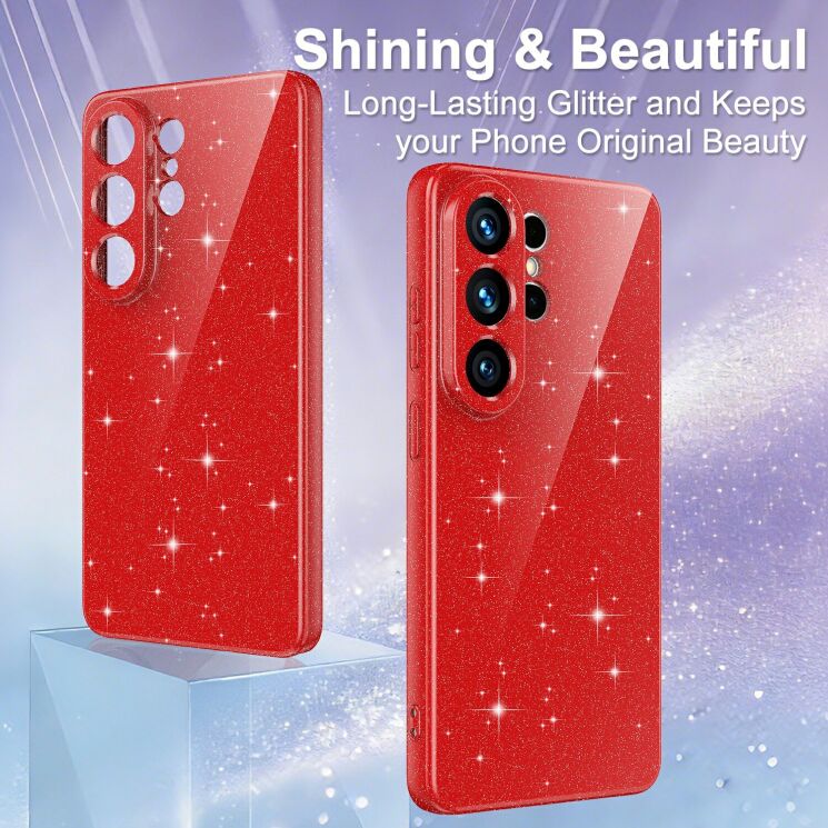 Защитный чехол Deexe Glitter Case with MagSafe для Samsung Galaxy S26 Ultra (S948) - Black: фото 5 из 7