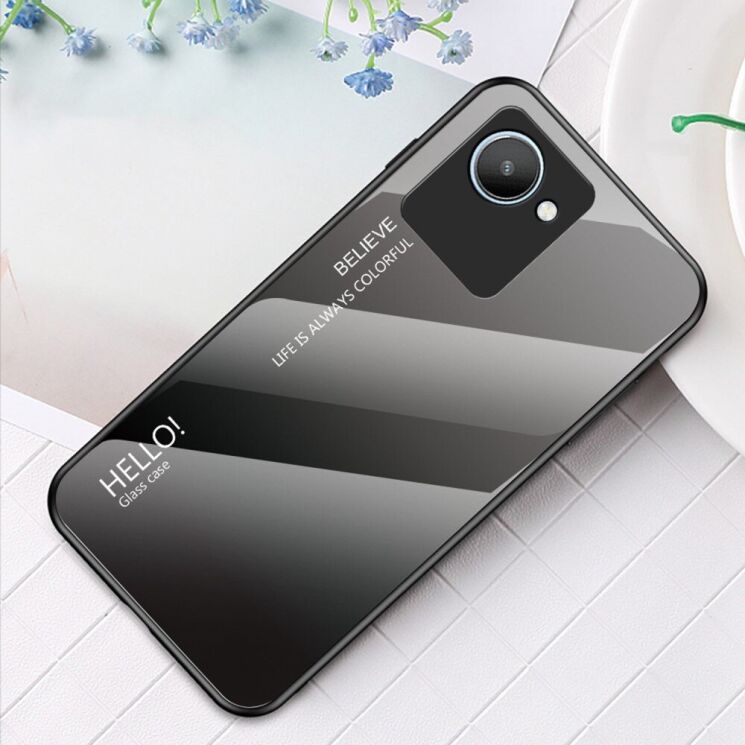 Защитный чехол Deexe Gradient Color для Realme C30 / Narzo 50i Prime - Black / Grey: фото 2 из 8