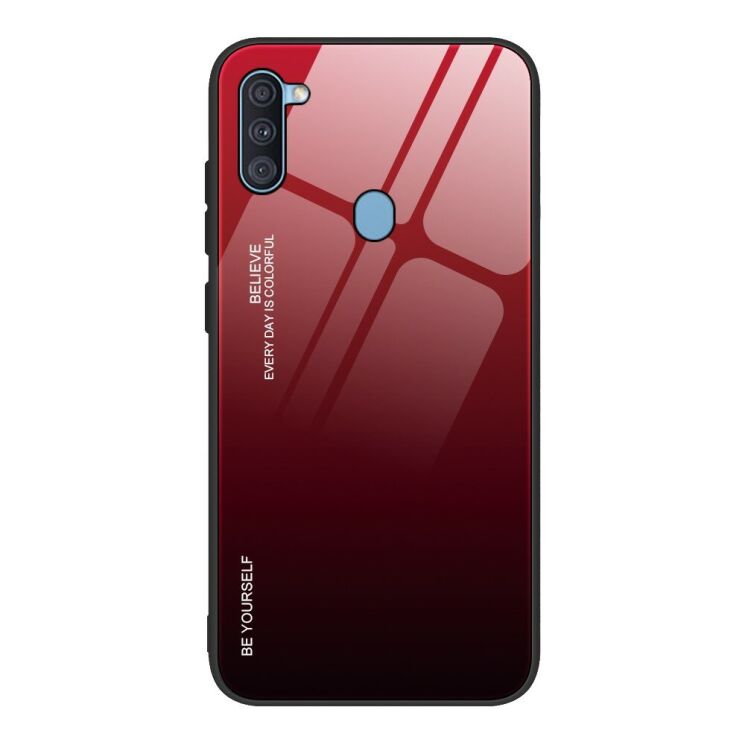 Захисний чохол Deexe Gradient Color для Samsung Galaxy A11 (A115) - Red / Black: фото 1 з 9