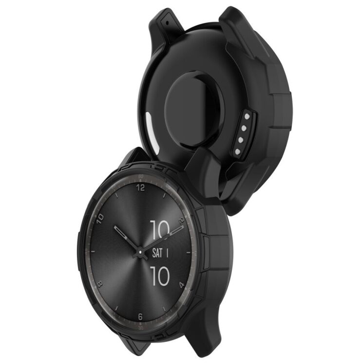 Защитный чехол Deexe Hollow Cover для Garmin Vivomove Trend - Black: фото 5 из 8