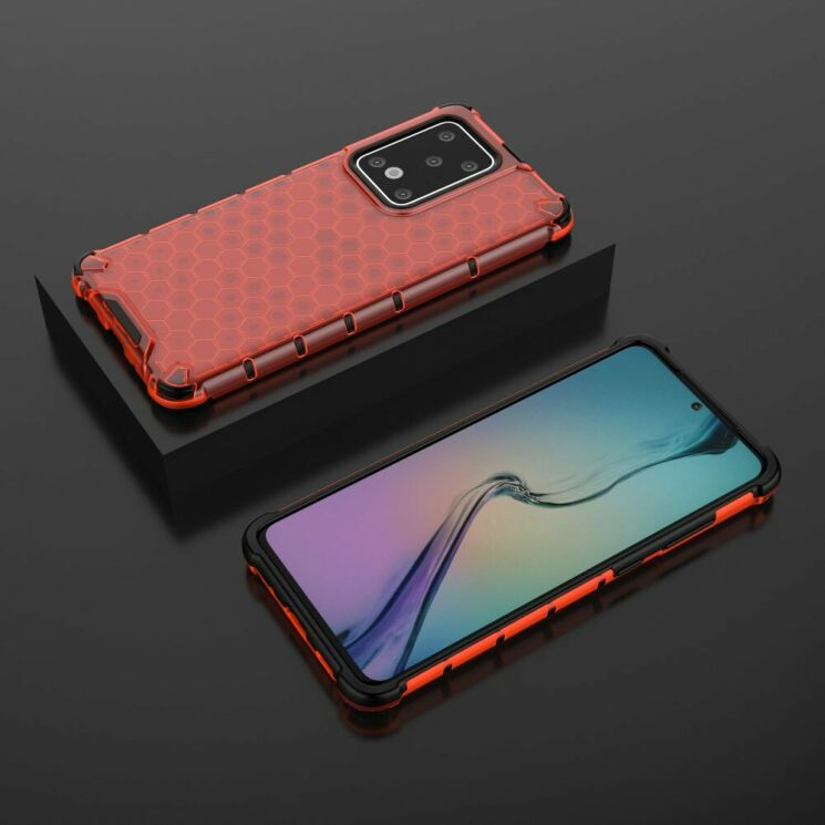 Защитный чехол Deexe Honeycomb Series для Samsung Galaxy S20 Ultra (G988) - Red: фото 3 из 4