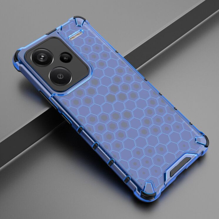 Захисний чохол Deexe Honeycomb Series для Xiaomi Redmi Note 13 Pro+ - Blue: фото 2 з 5