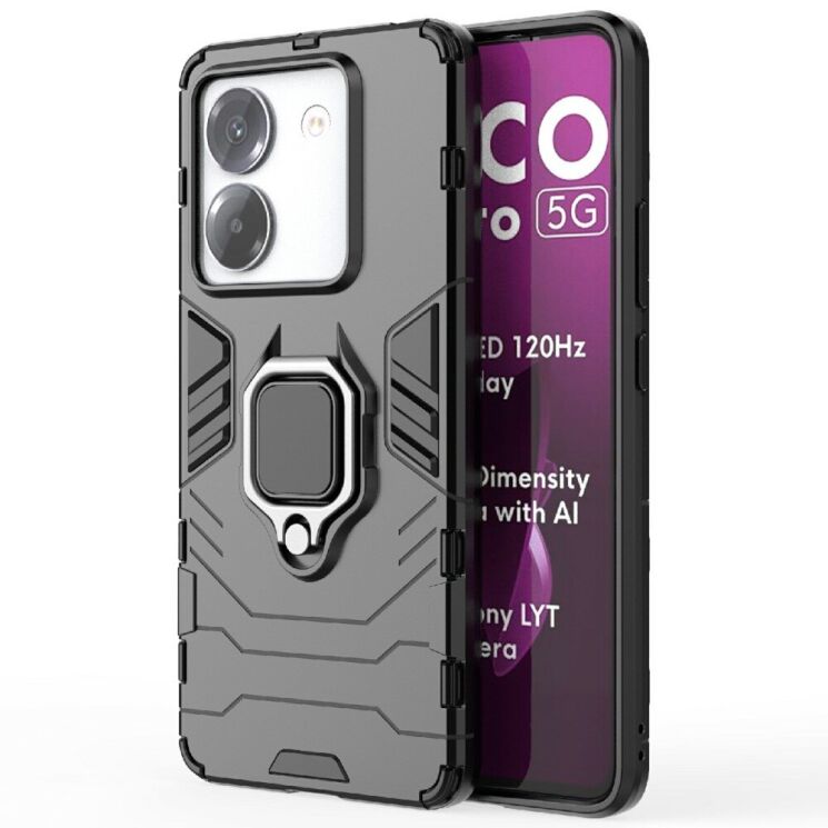 Защитный чехол Deexe Hybrid Case для Xiaomi Poco M7 Pro - Black: фото 1 из 6