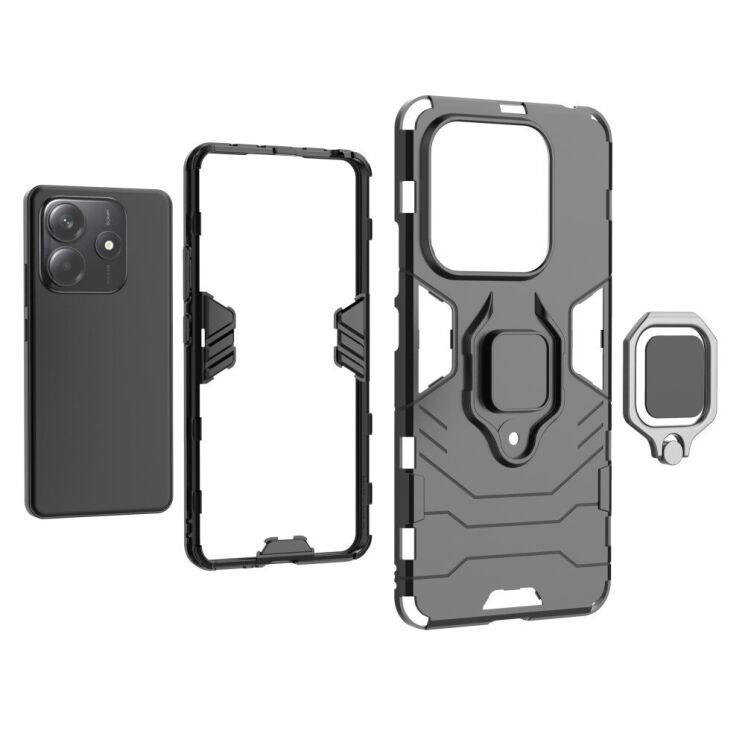 Защитный чехол Deexe Hybrid Case для Xiaomi Redmi Note 14 5G - Black: фото 5 из 6