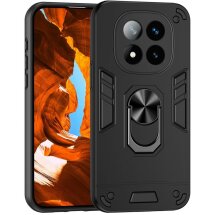 Защитный чехол Deexe Hybrid Shell для Xiaomi Redmi Note 14 Pro Plus - Black: фото 1 из 7