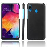 Защитный чехол Deexe Leather Back Cover для Samsung Galaxy A30 (A305) / A20 (A205) - Black (214805B)