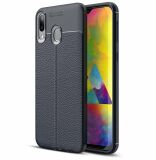 Захисний чохол Deexe Leather Cover для Samsung Galaxy M20 - Dark Blue (245206DB)