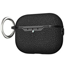 Защитный чехол Deexe Leather Cover (FH) для AirPods Pro 3 - Black: фото 1 из 8