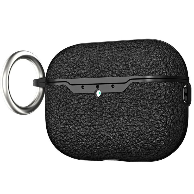 Защитный чехол Deexe Leather Cover (FH) для AirPods Pro 3 - Black (390109B) Защитный чехол Deexe Leather Cover (FH) для AirPods Pro 3 - Black: фото 1 из 8