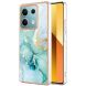 Защитный чехол Deexe Marble Style для Xiaomi Redmi Note 13 5G - Green (341284G). Фото 1 из 6