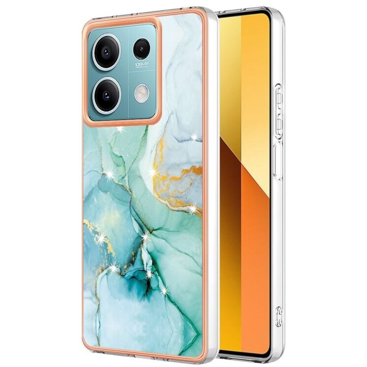 Защитный чехол Deexe Marble Style для Xiaomi Redmi Note 13 5G - Green: фото 1 из 6