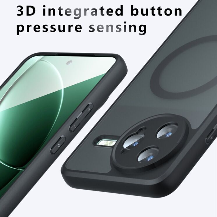 Защитный чехол Deexe Matte Skin with MagSafe для Xiaomi Poco F7 Pro - Black: фото 10 из 11