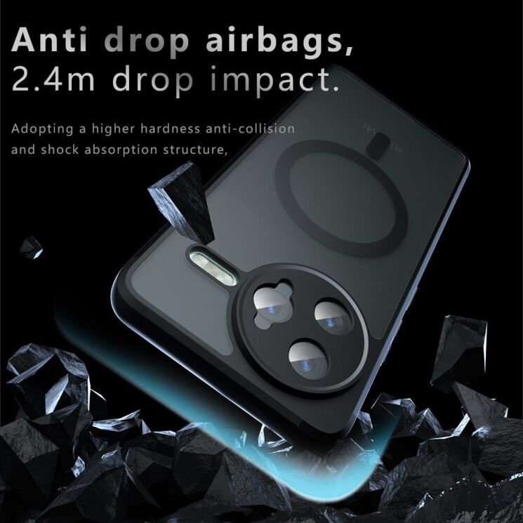 Защитный чехол Deexe Matte Skin with MagSafe для Xiaomi Poco F7 Pro - Black: фото 3 из 11