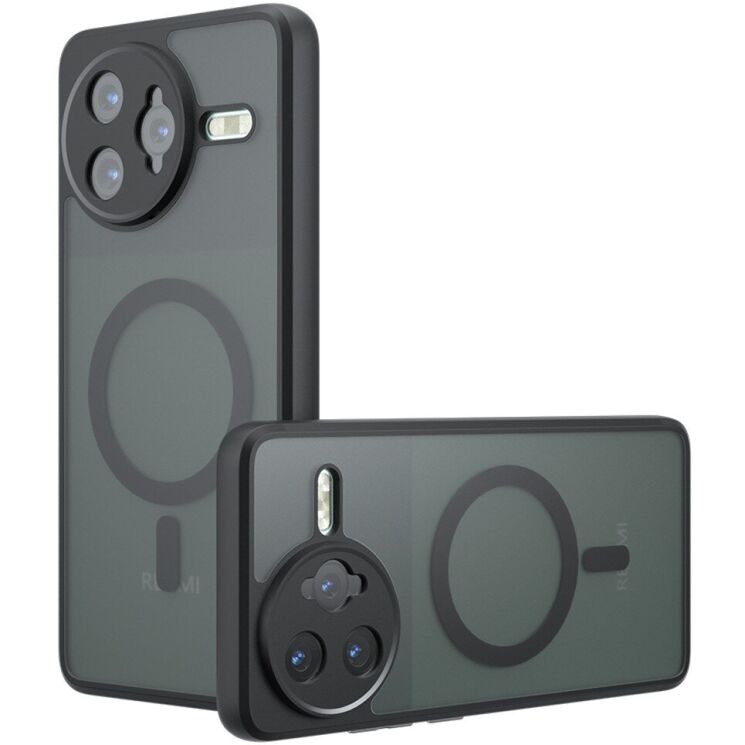 Защитный чехол Deexe Matte Skin with MagSafe для Xiaomi Poco F7 Pro - Black: фото 1 из 11