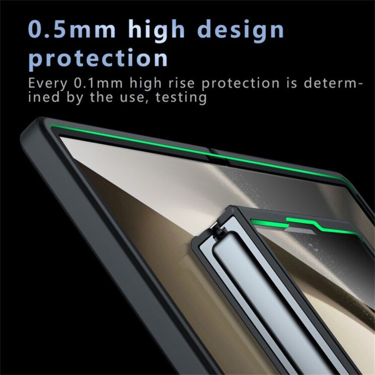 Защитный чехол Deexe Matte Skin with MagSafe (FF) для Samsung Galaxy Fold 6 - Transparent Black: фото 2 из 12