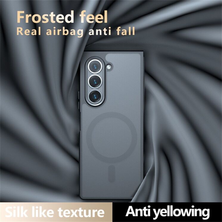 Защитный чехол Deexe Matte Skin with MagSafe (FF) для Samsung Galaxy Fold 6 - Transparent Black: фото 6 из 12