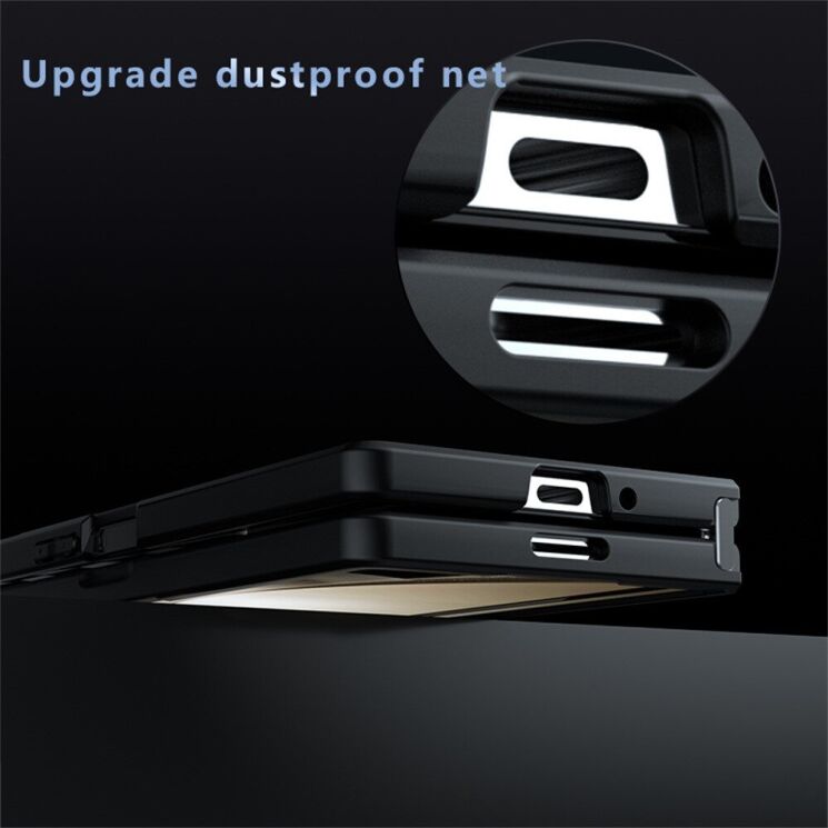 Защитный чехол Deexe Matte Skin with MagSafe (FF) для Samsung Galaxy Fold 6 - Transparent Black: фото 9 из 12