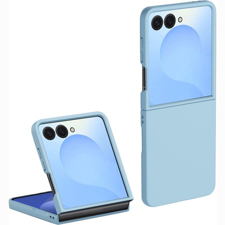 Защитный чехол Deexe Satin Case для Samsung Galaxy Flip 8 - Baby Blue: фото 1 из 8
