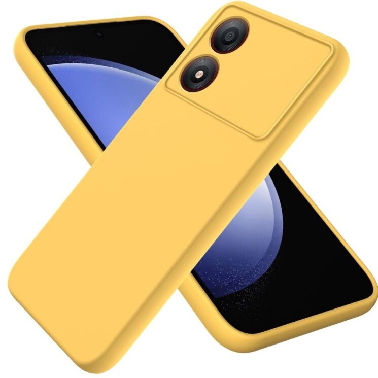 Защитный чехол Deexe Silicone Case для ZTE Blade A34 - Yellow: фото 1 из 8