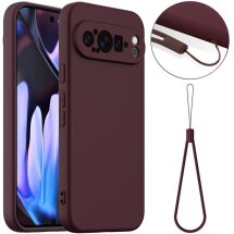 Защитный чехол Deexe Silicone Case with MagSafe для Google Pixel 9 Pro - Wine Red: фото 1 из 9