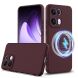 Защитный чехол Deexe Silicone Case with MagSafe для OPPO Reno 13 Pro 5G - Wine Red (376731WR). Фото 2 из 10