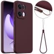 Защитный чехол Deexe Silicone Case with MagSafe для OPPO Reno 13 Pro 5G - Wine Red (376731WR)