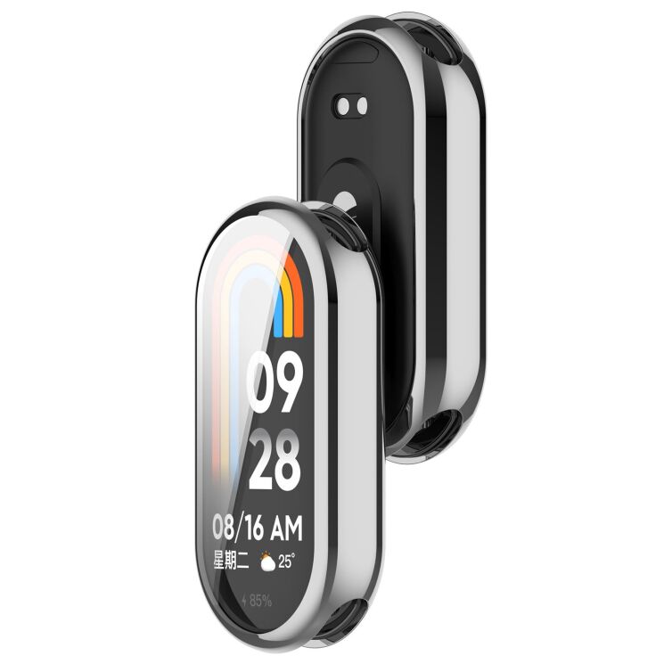 Захисний чохол Deexe Silicone Frame для Xiaomi Smart Band 11 - Silver: фото 3 з 4