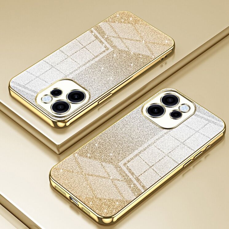 Захисний чохол Deexe Sparkles Cover для OPPO Reno 15 F/FS - Gold: фото 2 з 7