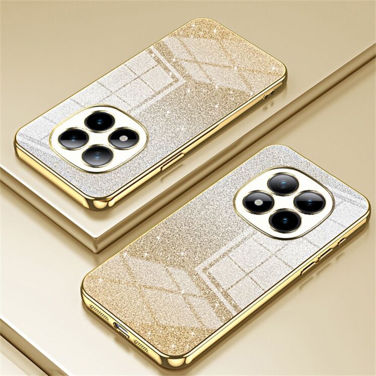 Защитный чехол Deexe Sparkles Cover для Xiaomi Redmi Note 15 Pro Plus / Poco M8 Pro 5G - Gold: фото 2 из 7