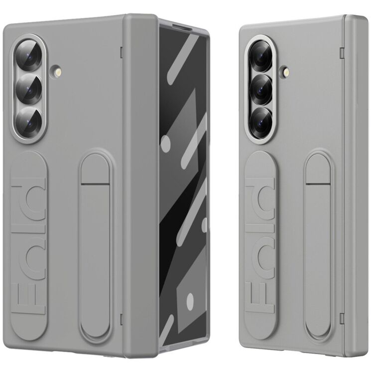 Защитный чехол Deexe Standing Grip для Samsung Galaxy Fold 7 - Grey: фото 1 из 7