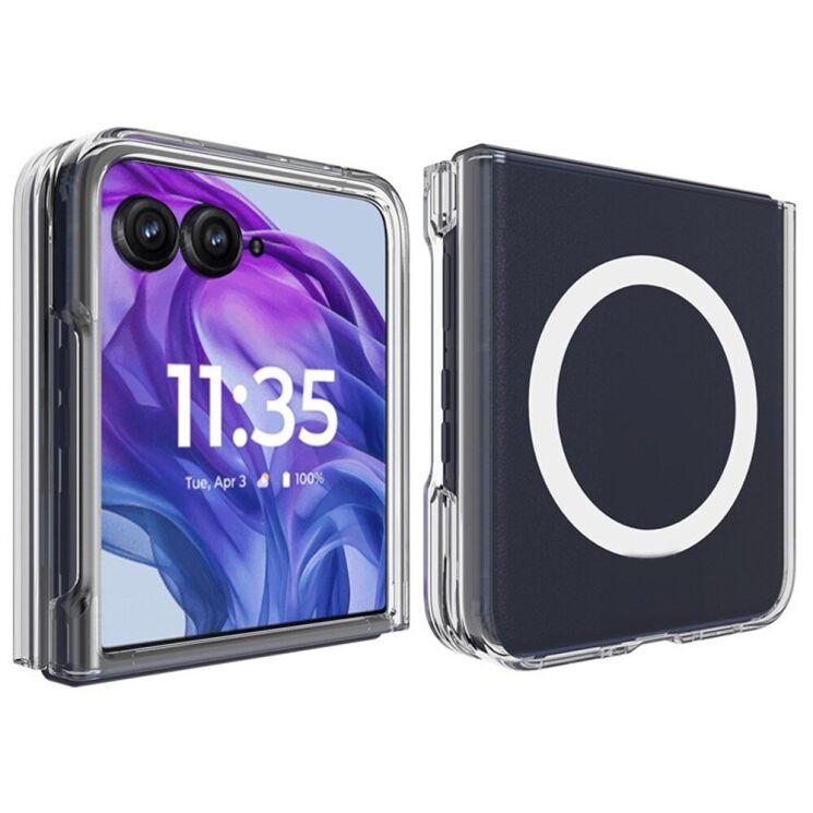 Защитный чехол Deexe UltraThin MagSafe (FF) для Motorola Razr 60 Ultra - Transparent: фото 2 из 7