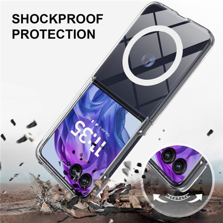 Защитный чехол Deexe UltraThin MagSafe (FF) для Motorola Razr 60 Ultra - Transparent: фото 4 из 7