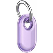 Защитный чехол Deexe Waterproof Crystal для Samsung Galaxy SmartTag 2 - Transparent Purple: фото 1 из 6
