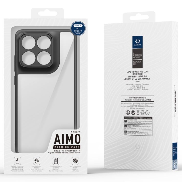 Защитный чехол DUX DUCIS Aimo Series для Motorola Edge 70 Fusion - Black: фото 8 из 9