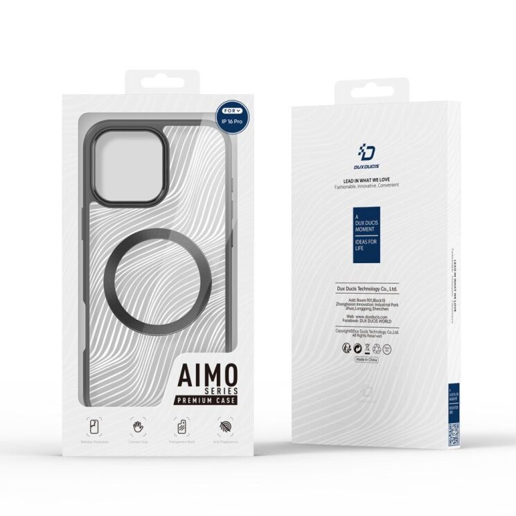 Защитный чехол DUX DUCIS Aimo Series Magnetic (FP) для Apple iPhone 16 Pro - Black: фото 14 из 14