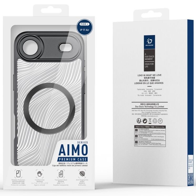 Защитный чехол DUX DUCIS Aimo Series Magnetic (FP) для Apple iPhone 17 Air - Black: фото 9 из 9