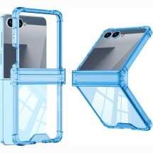 Захисний чохол GKK Airbag Clear Case для Samsung Galaxy Flip 8 - Transparent Blue: фото 1 з 8