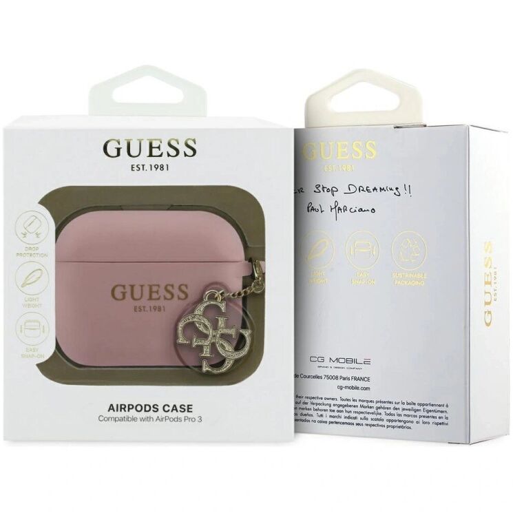 Защитный чехол Guess Silicone 4G Charm для AirPods Pro 3 (GUAP3LECG4P) - Pink: фото 4 из 4