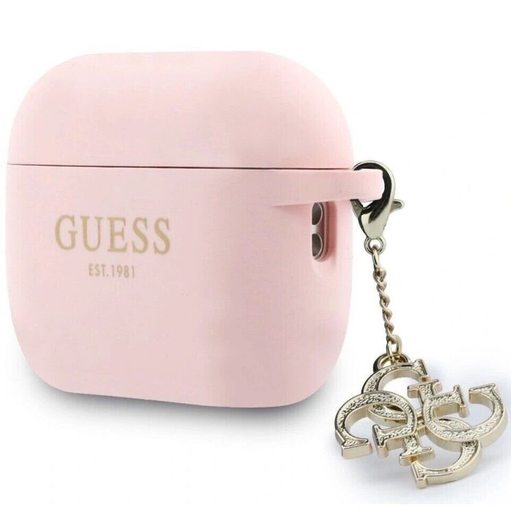 Защитный чехол Guess Silicone 4G Charm для AirPods Pro 3 (GUAP3LECG4P) - Pink: фото 3 из 4