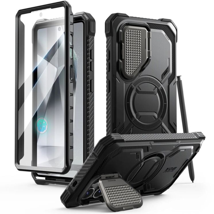 Захисний чохол i-Blason Armorbox Mag by Supcase для Samsung Galaxy S25 Ultra (S938) 843439156524 - Black: фото 2 з 12