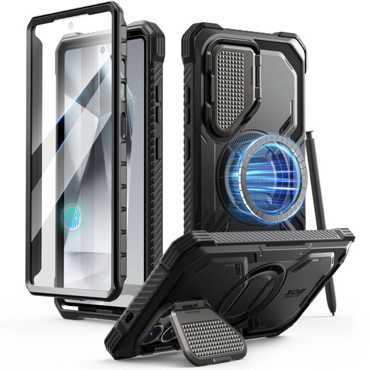 Захисний чохол i-Blason Armorbox Mag by Supcase для Samsung Galaxy S25 Ultra (S938) 843439156524 - Black: фото 1 з 12