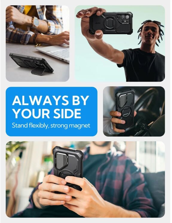 Захисний чохол i-Blason Armorbox Mag by Supcase для Samsung Galaxy S25 Ultra (S938) 843439156524 - Black: фото 12 з 12