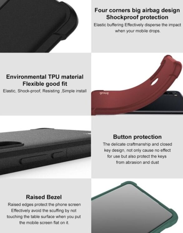 Защитный чехол IMAK Airbag Sand Case для ASUS Zenfone 11 Ultra - Black: фото 8 из 9