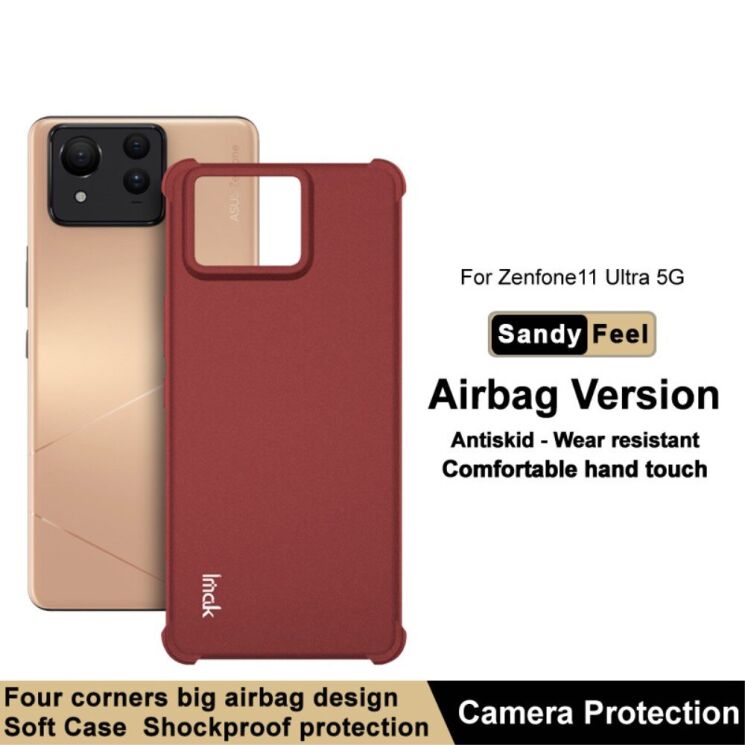 Защитный чехол IMAK Airbag Sand Case для ASUS Zenfone 11 Ultra - Black: фото 5 из 9