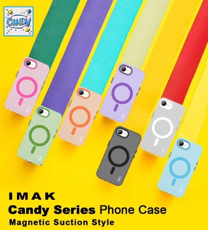 Защитный чехол IMAK Candy Series Magnetic для Apple iPhone 16e - Black: фото 7 из 10