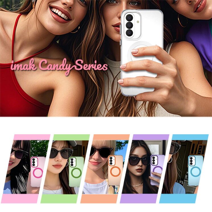 Защитный чехол IMAK Candy Series Magnetic для Samsung Galaxy A37 (A376) - Black: фото 7 из 9