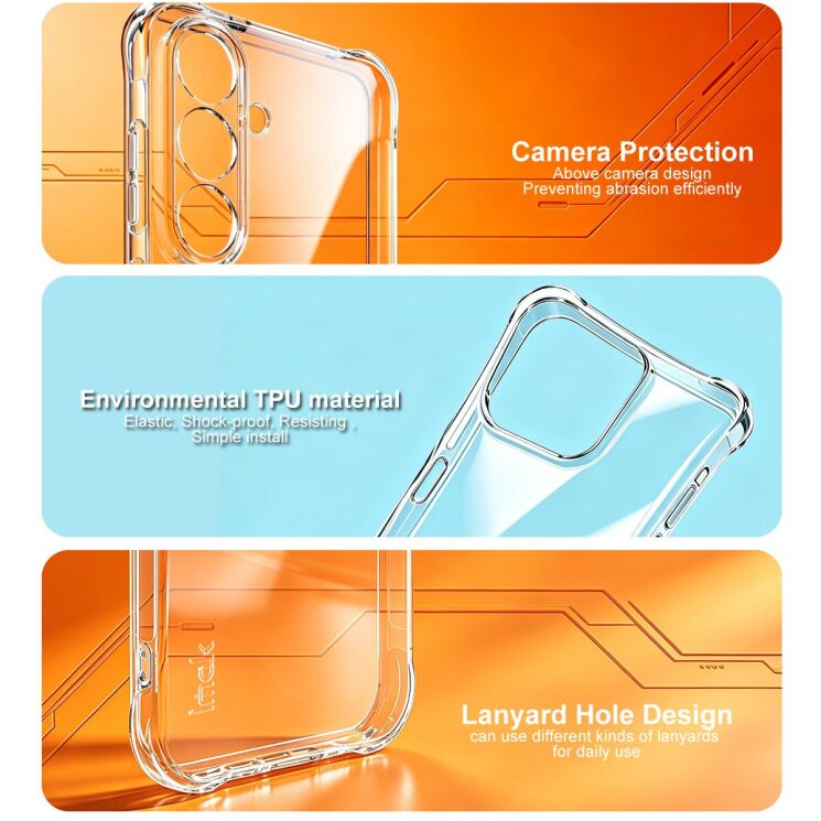 Защитный чехол IMAK Space Shield MagSafe для Samsung Galaxy S26 FE - Transparent: фото 8 из 10