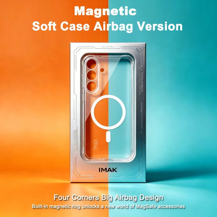 Защитный чехол IMAK Space Shield MagSafe для Samsung Galaxy S26 FE - Transparent: фото 9 из 10