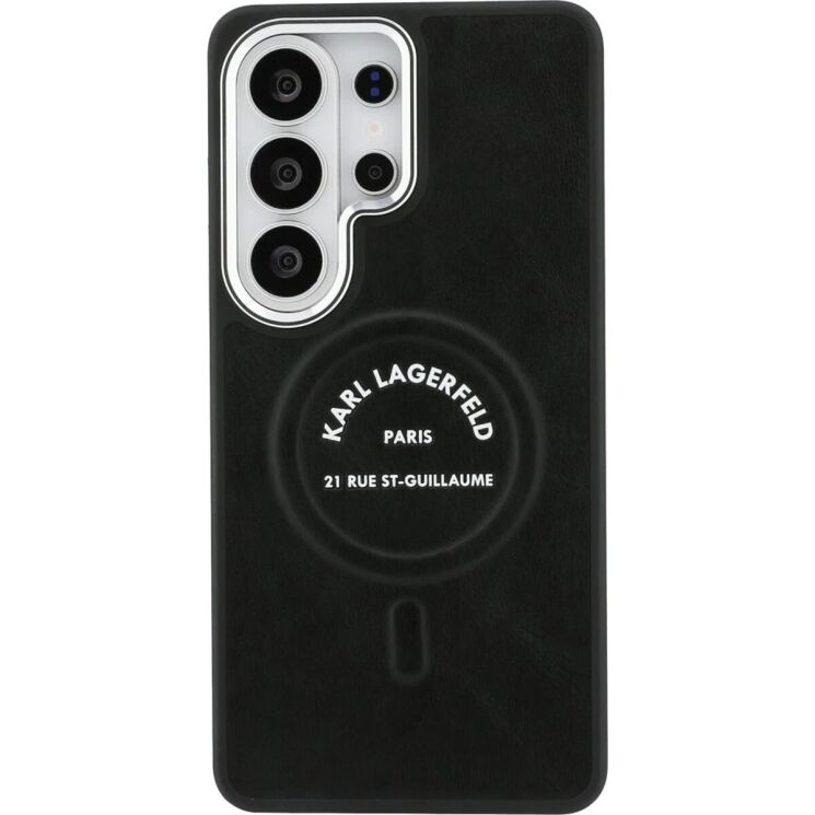 Защитный чехол Karl Lagerfeld Embossed Ring RSG Logo MagSafe для Samsung Galaxy S26 Ultra (S948) KLHMS26LPSKRSGEK - Black: фото 2 из 8